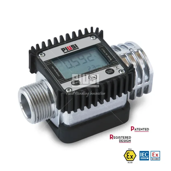 CONTADOR ELECTRONICO PARA KEROSENO/GASOLINA K24-A M/F 1” BSP ATEX/IECEx PIUSI F00408X00
