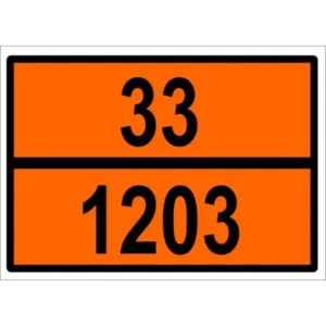 PANEL NARANJA ADR GASOLINA TRANSPORTE DE COMBUSTIBLE AEROFUEL ARF331203