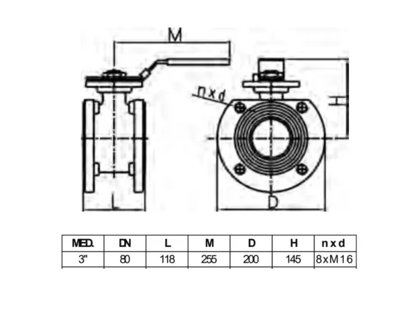 VÁLVULA DE 3" TIPO WAFER CON ACTUADOR GENEBRE 5118-11-142 - Imagen 2