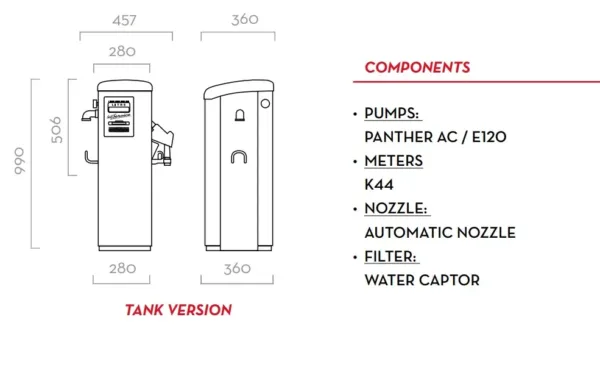 SELF SERVICE TANK100MC 230V AGILIS PIUSI F00741B0E - Imagen 2