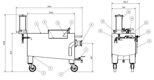 250 LITRE PRODUCT RECOVERY TANK - CLOSED SAMPLING SYSTEM (AVGAS) AEROFUEL AFPRT250ACCS - Imagen 2